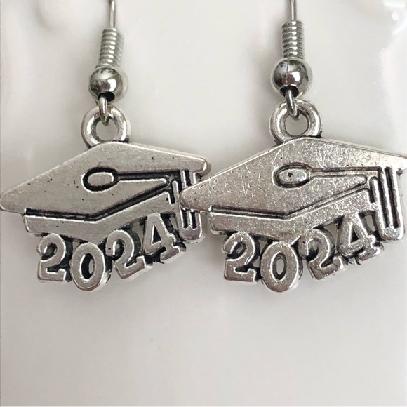 New 2024 Graduation Dangle Drop Handmade Earrings Prom Gift for Grad Teacher - Picture 4 of 6